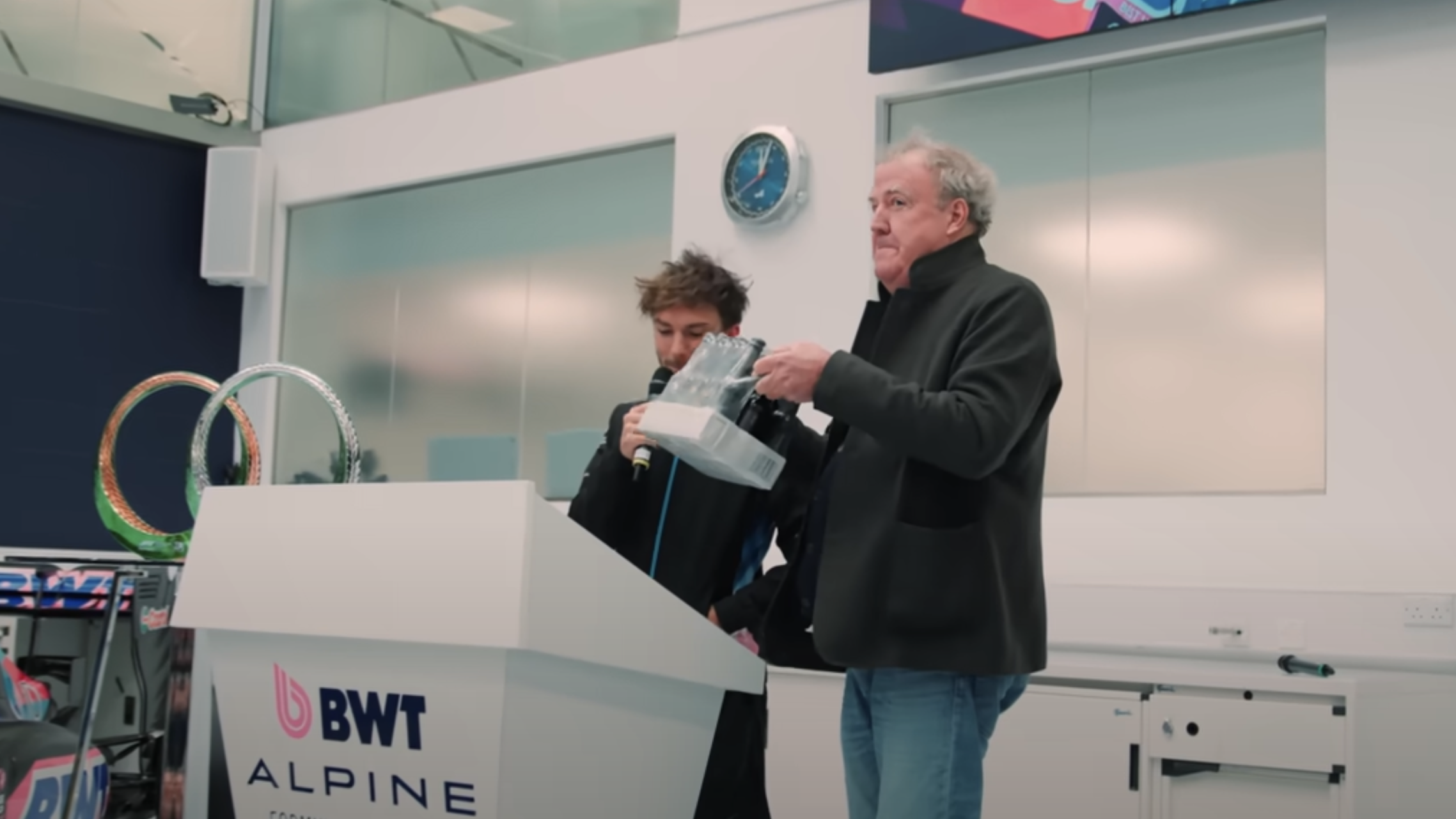 Jeremy Clarkson and Pierre Gasly